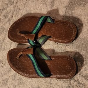 Leather Flip Flip with Ship Wheels